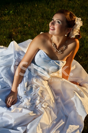 Lovely bride in nature