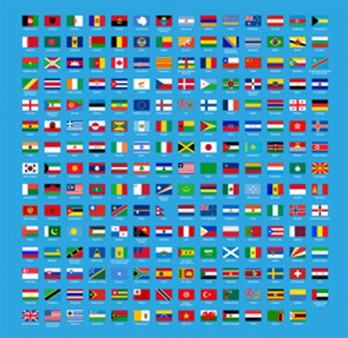 195 World National Flags Icon Set