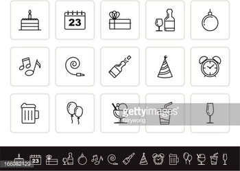 birthday and celebration icons