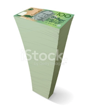 Tall Stack Of Aussie Dollars