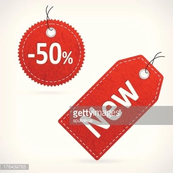 Red leather price labels