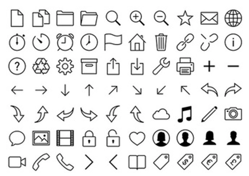 280 Slim Simple iOS7 Icons Vector Pack