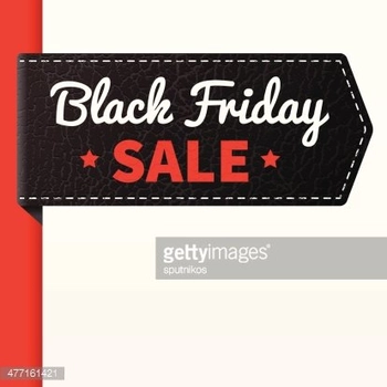 Black Friday sale black leather badge