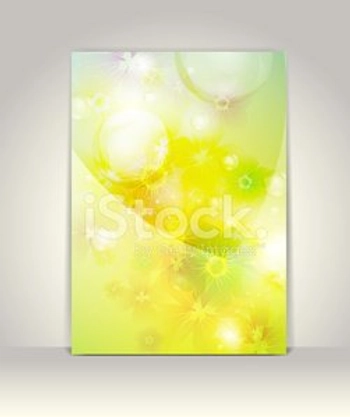 Flyer or brochure template, flower colorful design