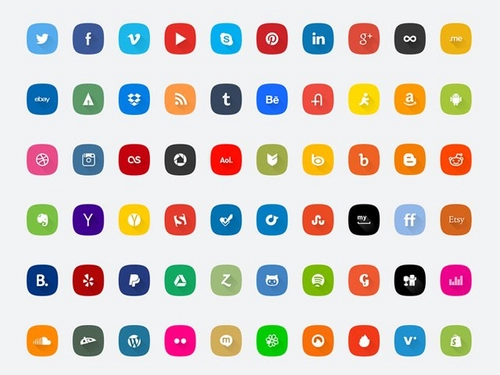 60 Social Media Icons