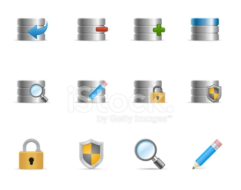 Database Icon Set | Optima Series