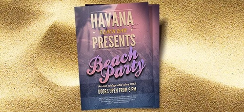 Beach Party PSD Flyer Template