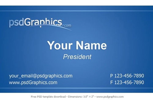 Blue business card template