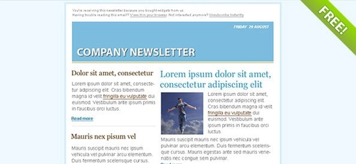 Blue Email Marketing Newsletter Template