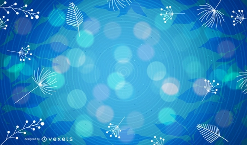 Bokeh blue water backdrop