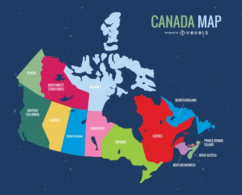 Canadian Maple Leaf Map