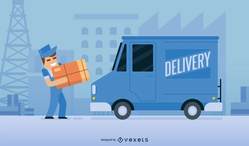 Cartoon Delivery Guy Vector