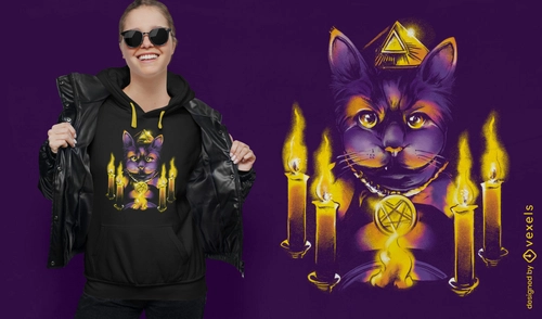 Cat Magick Tee Design