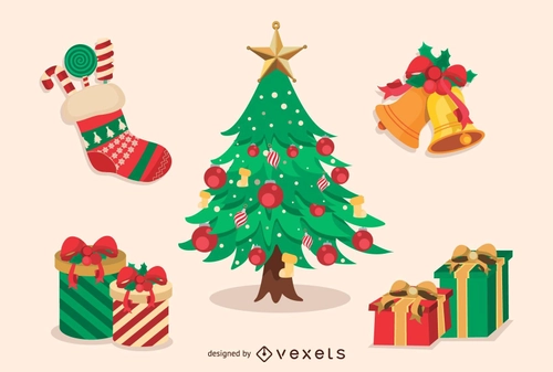 Christmas Elements Vector Set