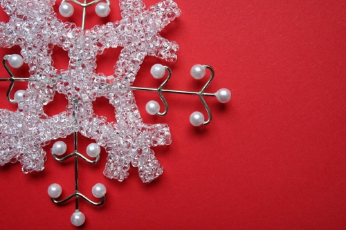 Christmas background red snowflake