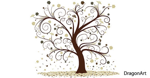 Curly Tree Vector Illustration