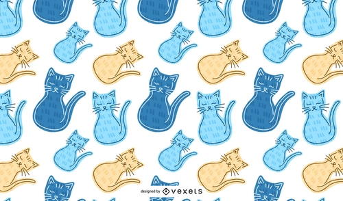 Cute Cat Pattern Background