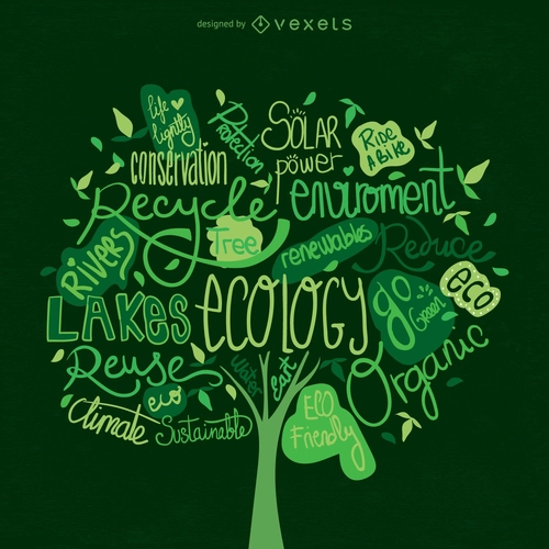 Eco Tree Earth Vector