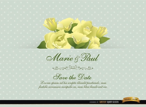 Elegant Gardenia Wedding Invite