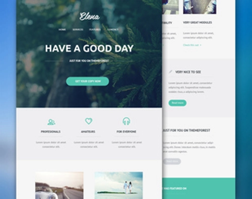 Elena Email PSD Theme