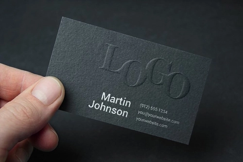 Embossed Business Card MockUp #2