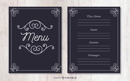 Event Menu Ornamental Design