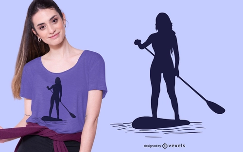 Female Paddleboard Tee Art