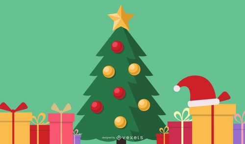 Festive Holiday Tree & Gifts