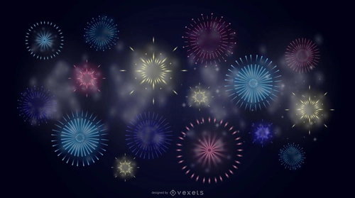 Firework Burst Night Sky Wallpaper