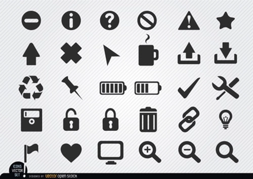 Flat web icon set