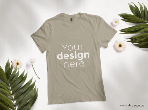 Floral Tee Mockup Comp