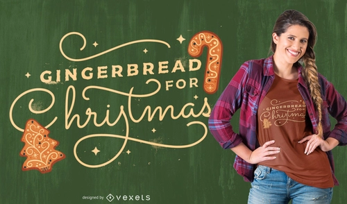 Gingerbread Xmas Tee Design