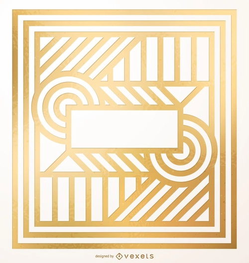 Golden Geometric Abstract