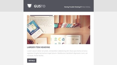 Gusto Free Email PSD Template