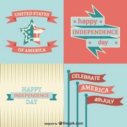 Independence day templates set