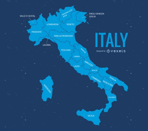 Italy Map Graphic