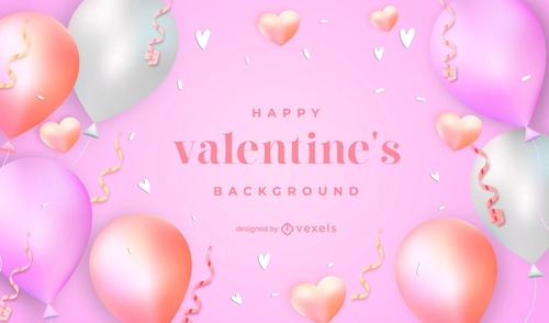 Love-filled balloon backdrop