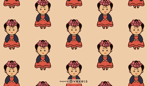 Mexican Chibi Girl Pattern