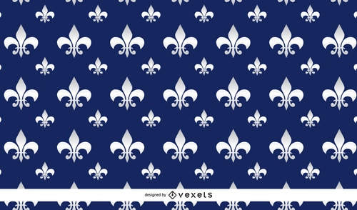 Navy Fleur Pattern Wallpaper