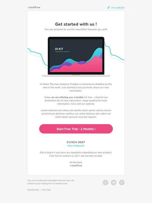 Newsletter Freebie PSD