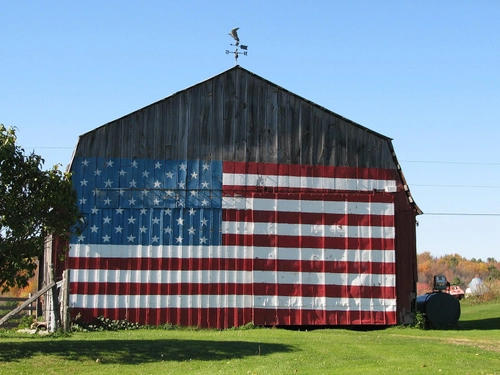 Patriotic Barn