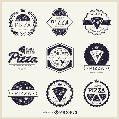 Pizza Logos Set