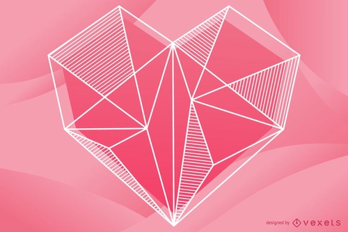 Polygonal Heart Background