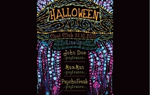 Psychedelic Halloween Party Flyer