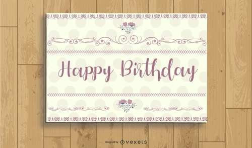 Retro Birthday Greeting Card