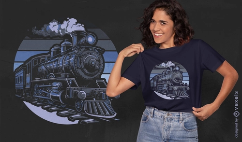 Retro Train Tee Art Print