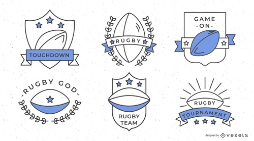 Rugby Game Logo Set