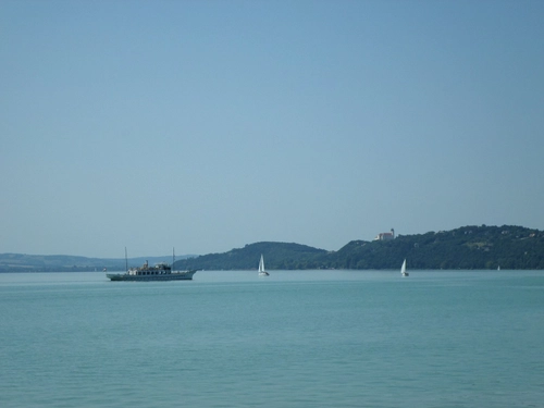 Sailing near Tihany, Lake Balaton, Hungary