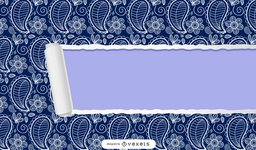 Seamless Paisley Rip Pattern