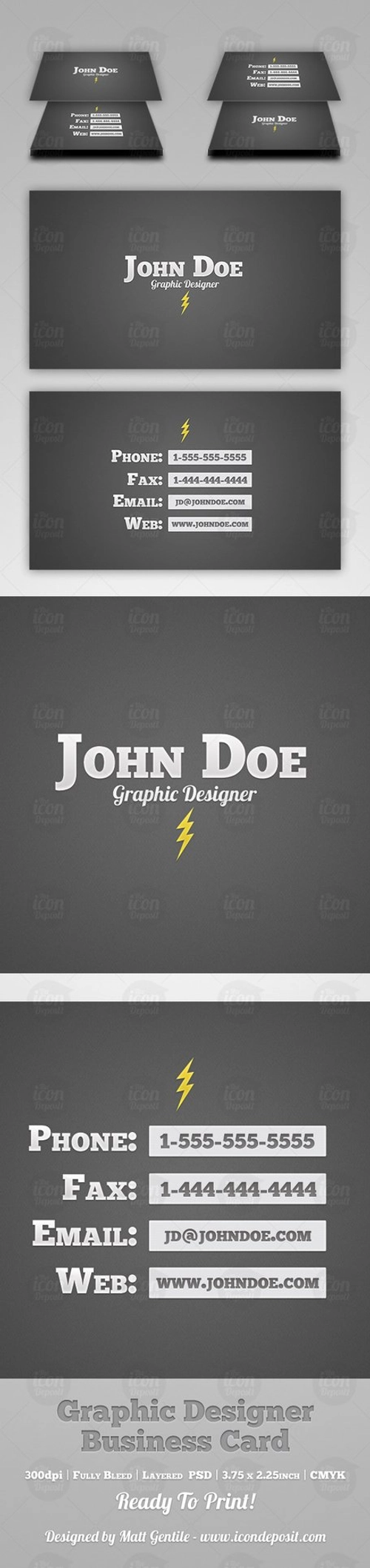 Simple Graphic Designer Business Card